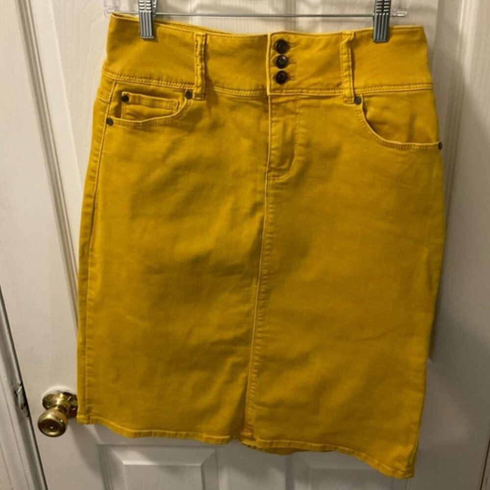 Yellow Denim Skirt